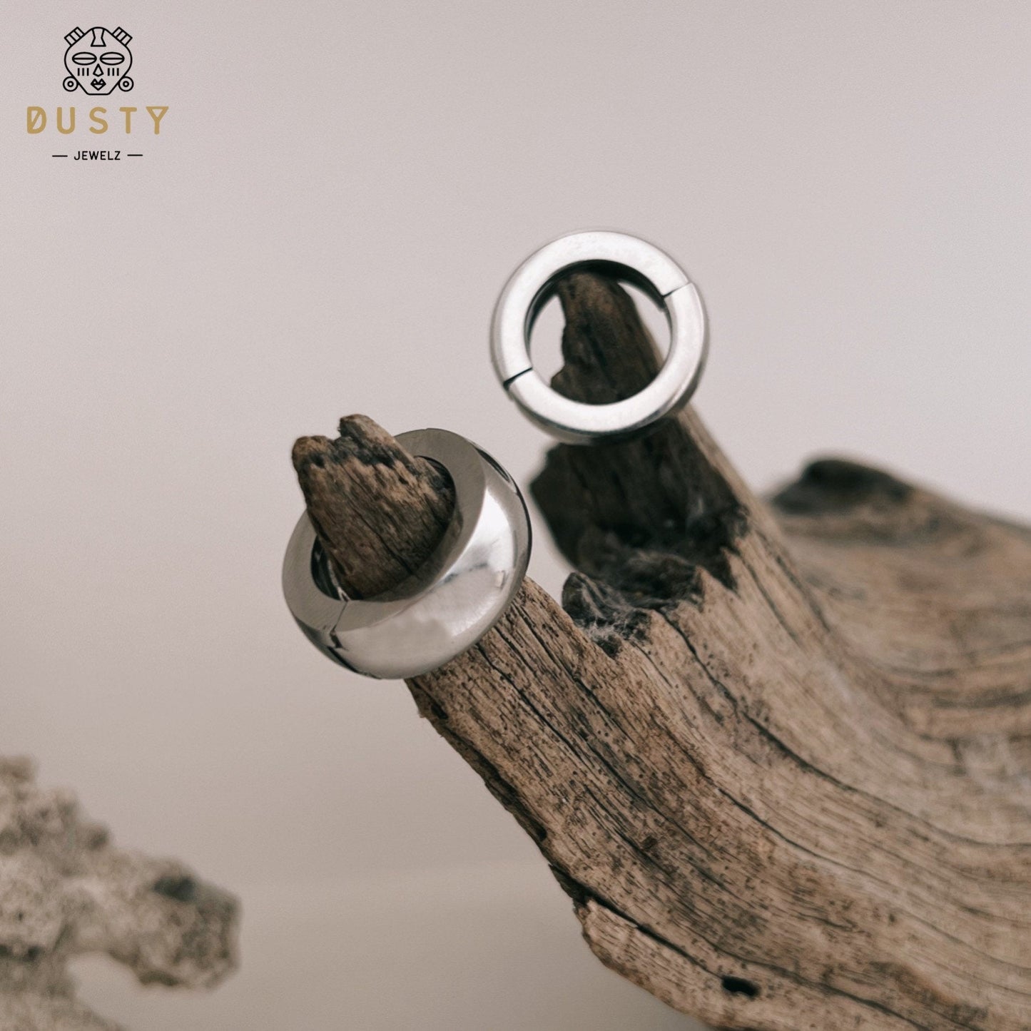 Chunky Circle Ear Weight | Lobe Hoop Hanger - DustyJewelz