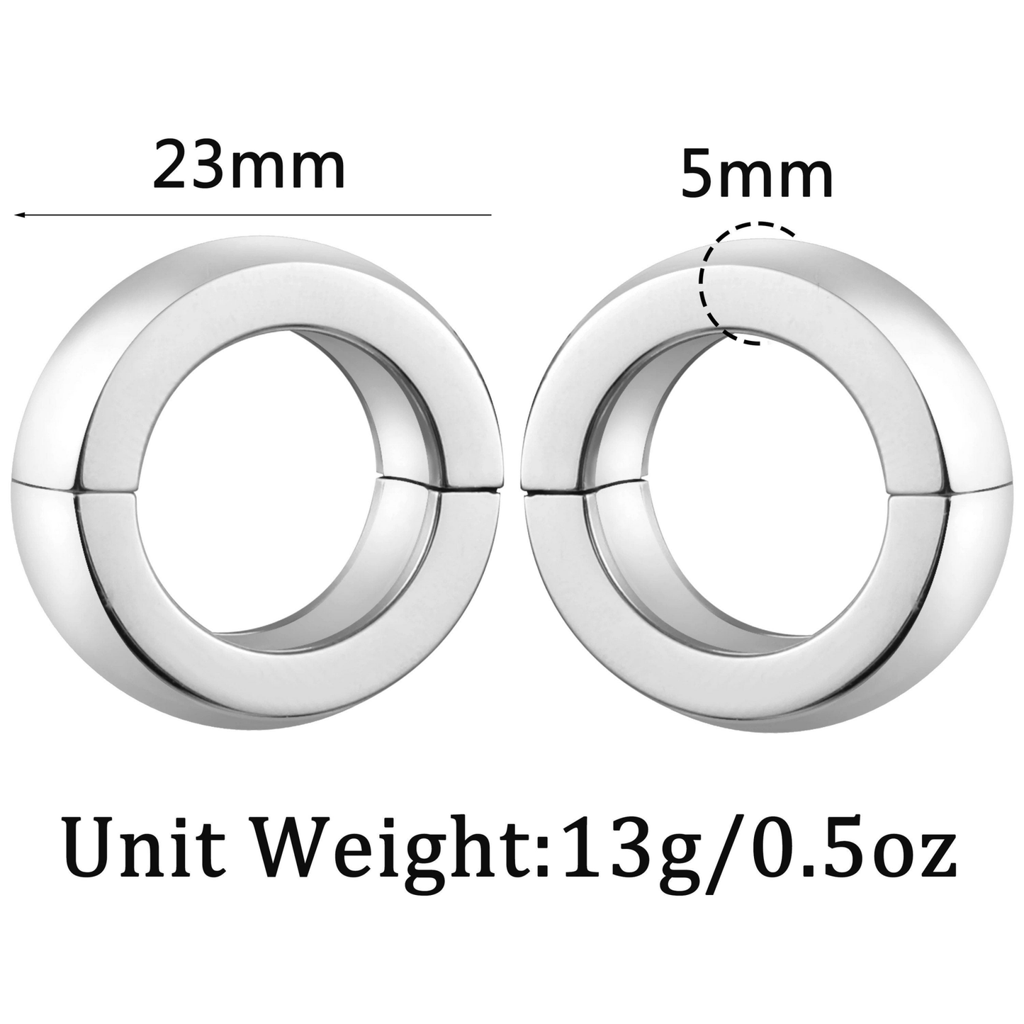 Chunky Circle Ear Weight | Lobe Hoop Hanger - DustyJewelz
