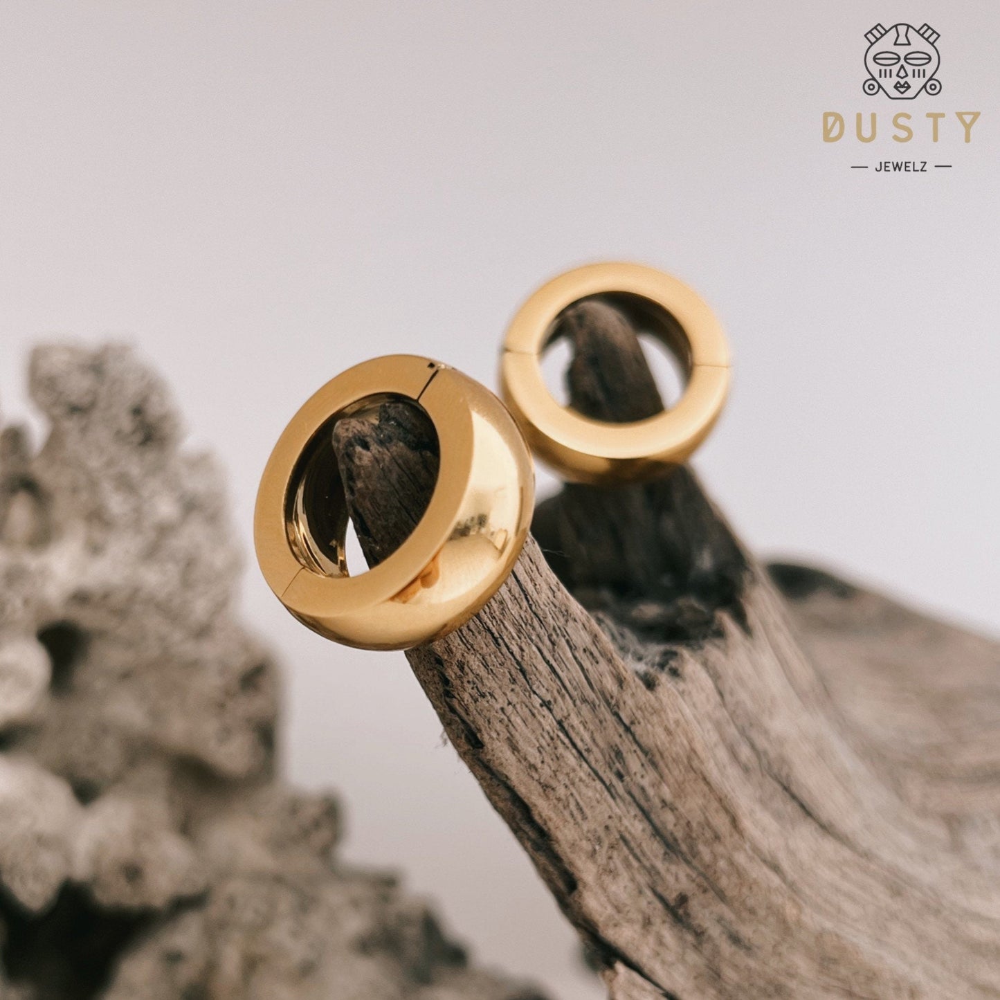 Chunky Circle Ear Weight | Lobe Hoop Hanger - DustyJewelz