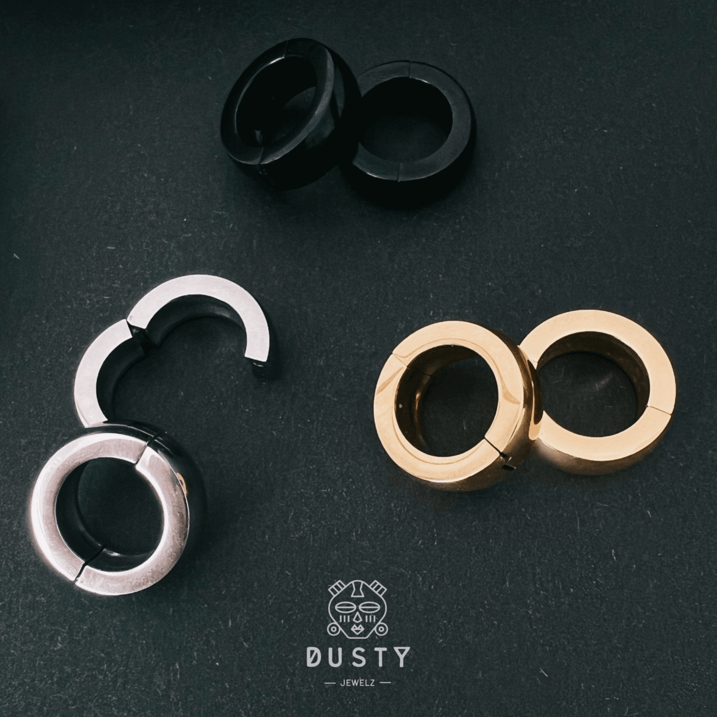 Chunky Circle Ear Weight | Lobe Hoop Hanger - DustyJewelz