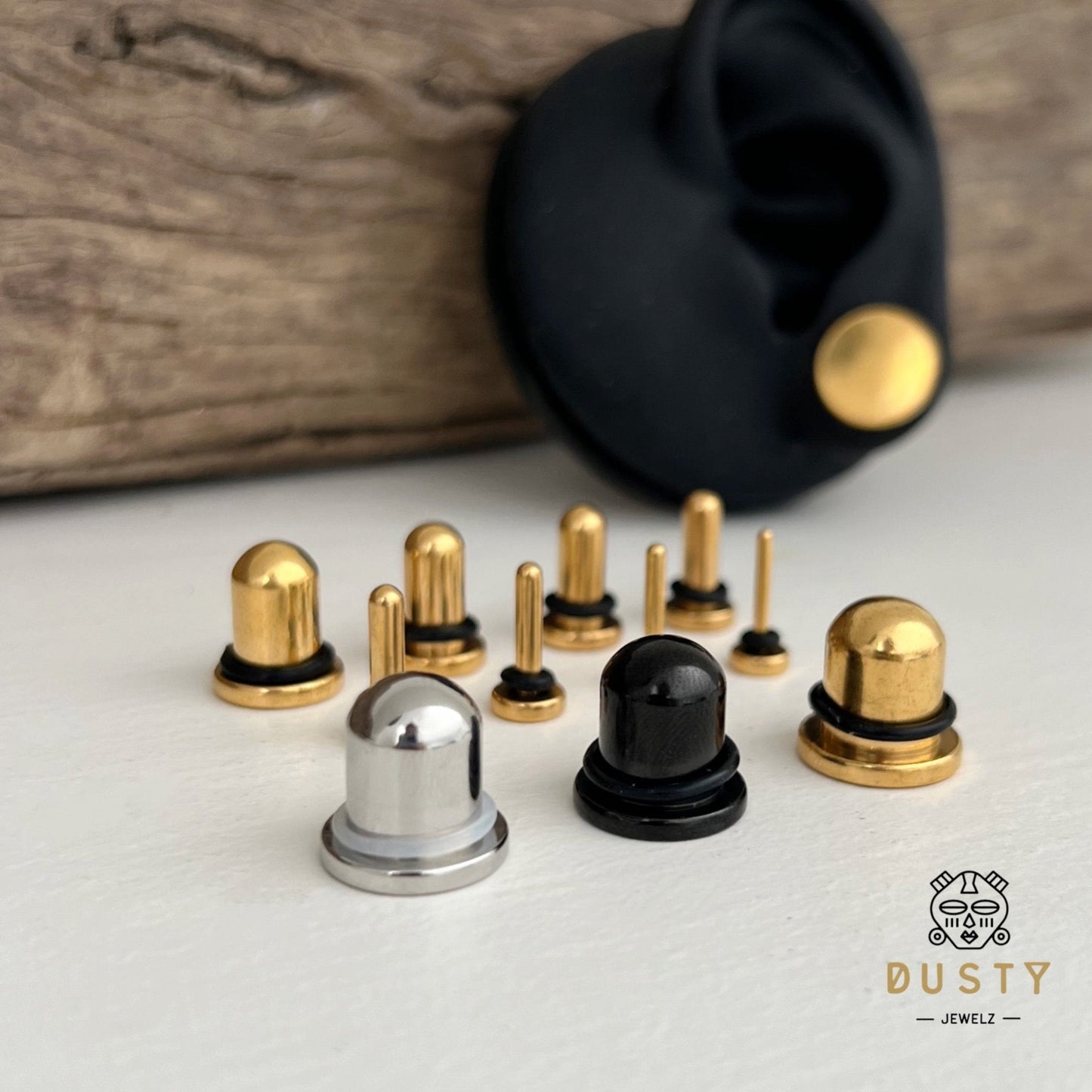 Dead Stretching Kit | Single Flare Steel Plugs Set (12 pcs Or 19 pcs) - DustyJewelz