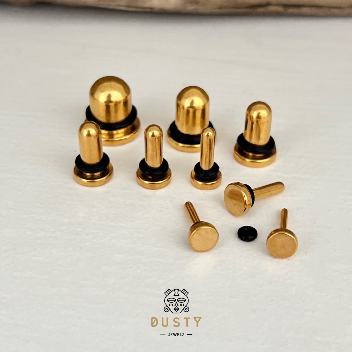 Dead Stretching Kit | Single Flare Steel Plugs Set (12 pcs Or 19 pcs) - DustyJewelz