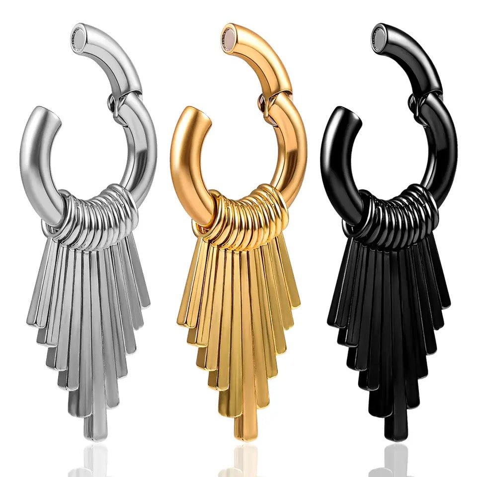 Fan Circle Tassel Ear Weights - DustyJewelz