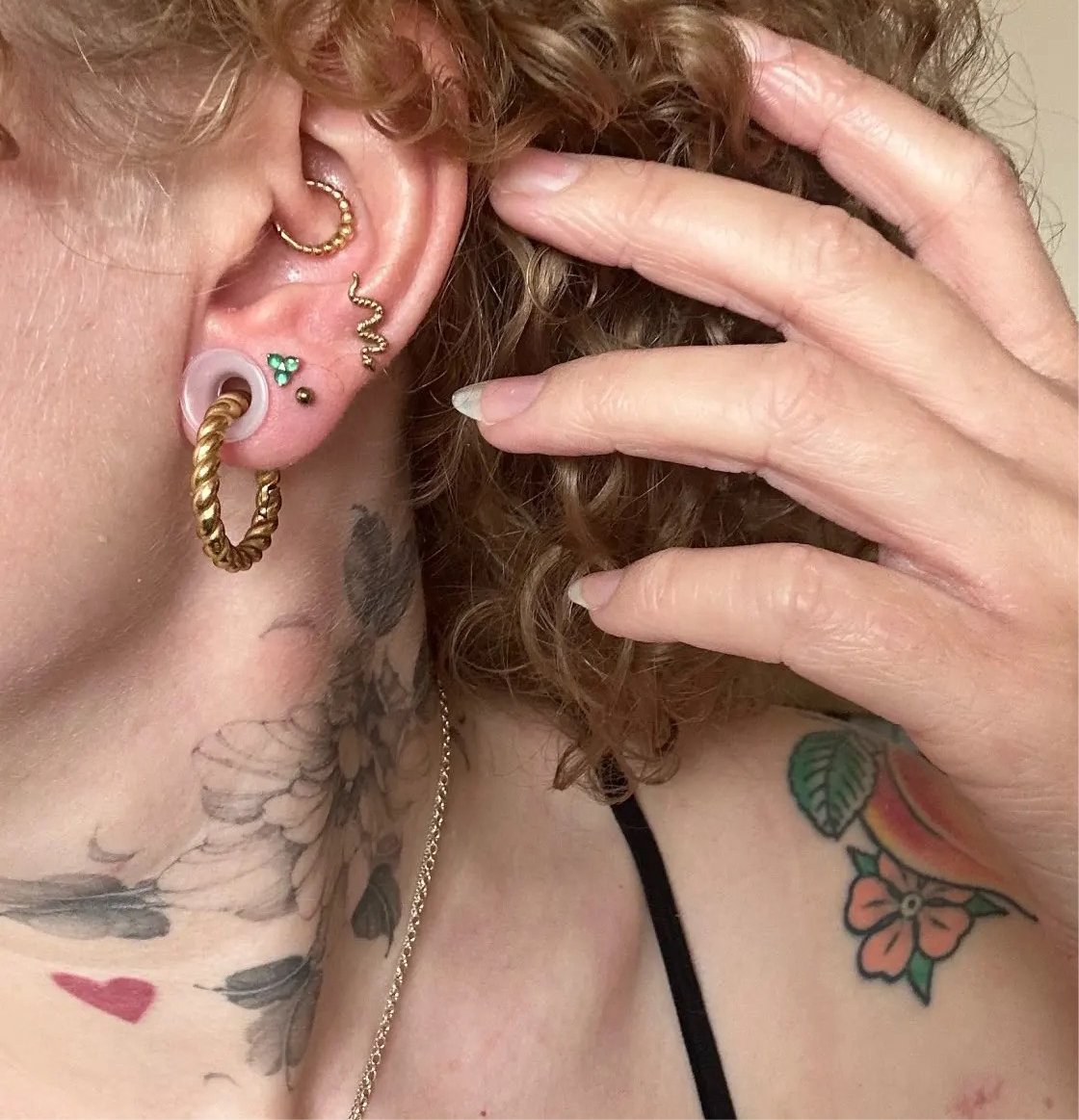 Flesh Silicone Ear Skins | Flexible Tunnels | Skin Tone - DustyJewelz