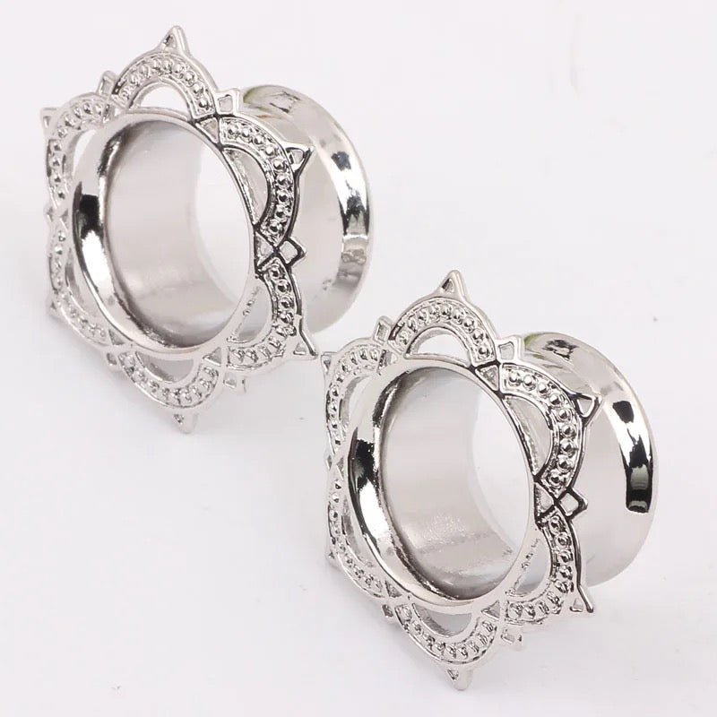 Mandala Steel Tunnels | Double Flared - DustyJewelz