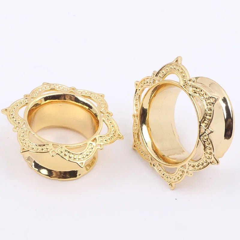 Mandala Steel Tunnels | Double Flared - DustyJewelz