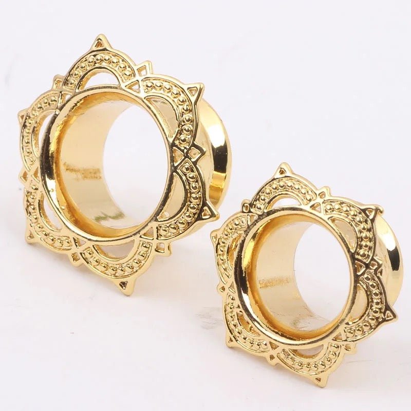 Mandala Steel Tunnels | Double Flared - DustyJewelz