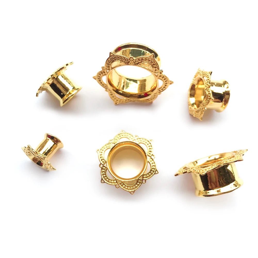 Mandala Steel Tunnels | Double Flared - DustyJewelz