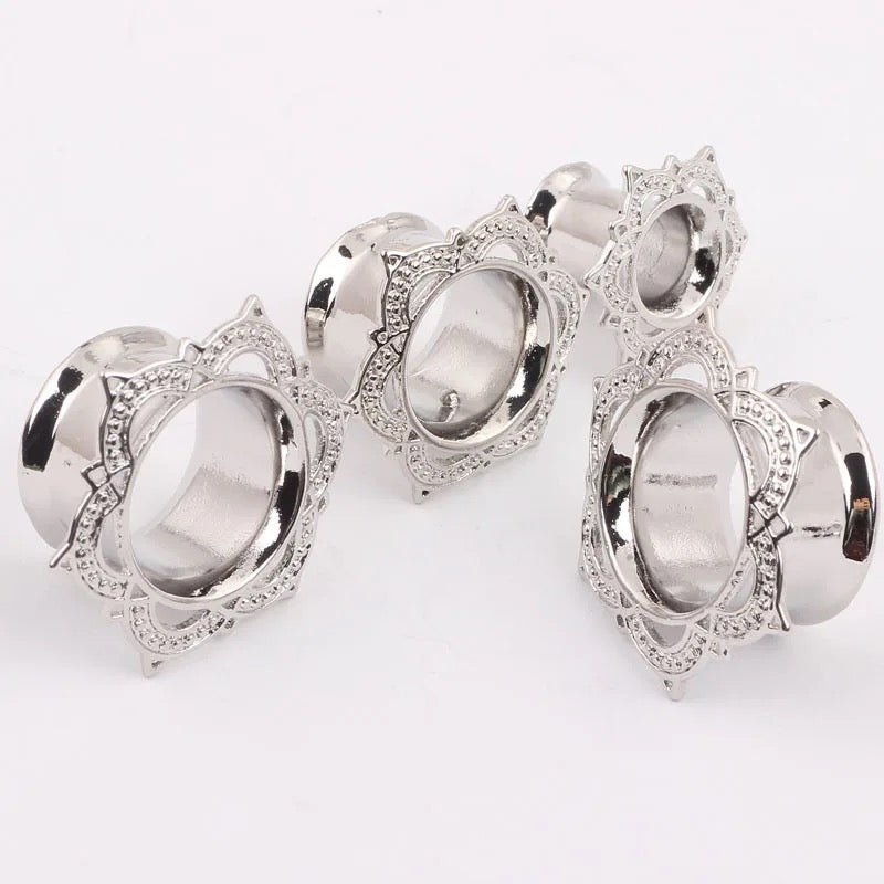 Mandala Steel Tunnels | Double Flared - DustyJewelz