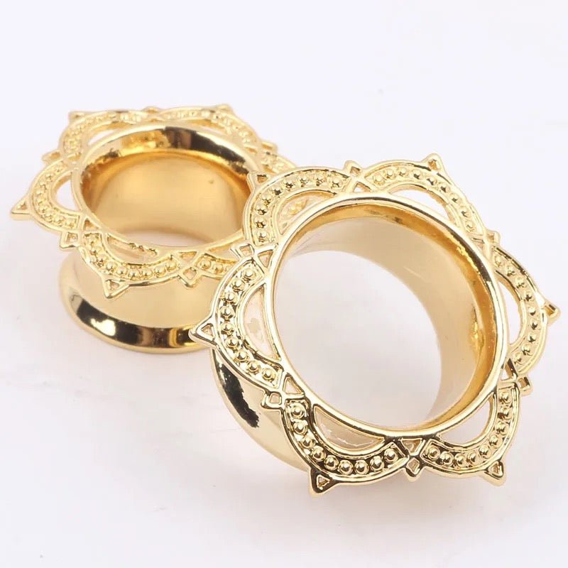 Mandala Steel Tunnels | Double Flared - DustyJewelz