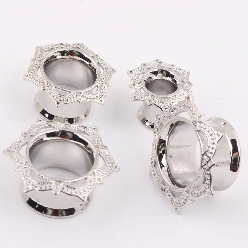 Mandala Steel Tunnels | Double Flared - DustyJewelz