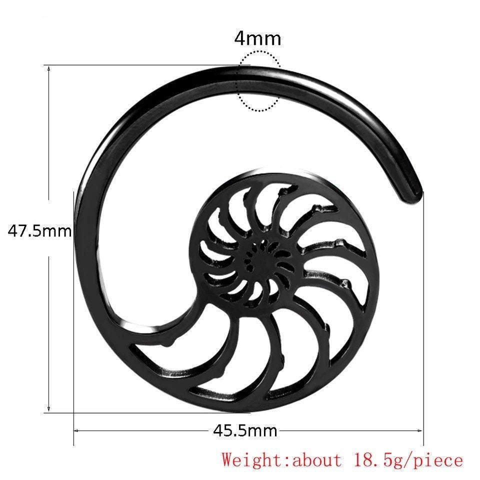 Shell Ear Weights | Spiral Ear Hangers - DustyJewelz