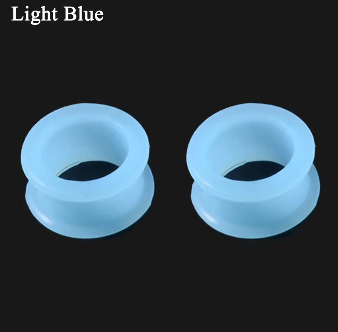Silicone Ear Tunnels | Double Flare Plugs | Flexible Expanders | 3mm - 20mm - DustyJewelz