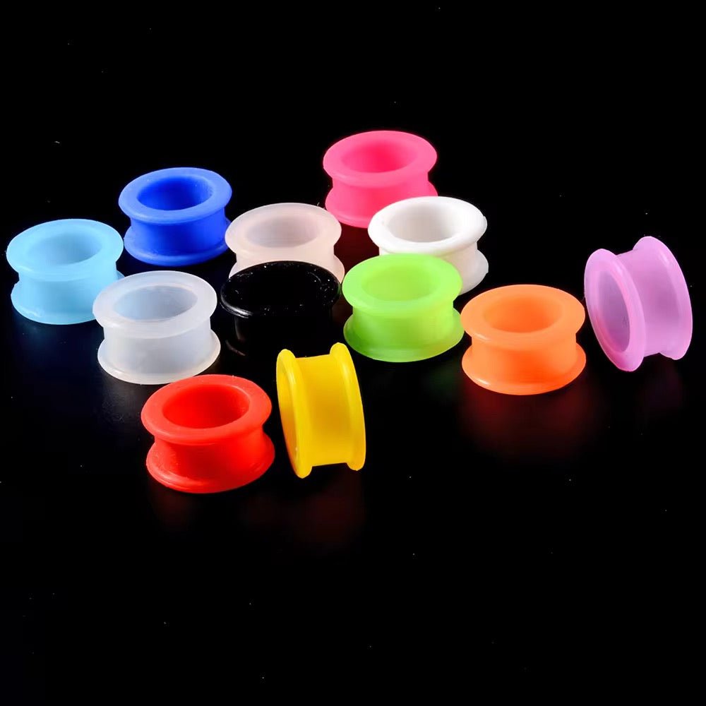 Silicone Ear Tunnels | Double Flare Plugs | Flexible Expanders | 3mm - 20mm - DustyJewelz