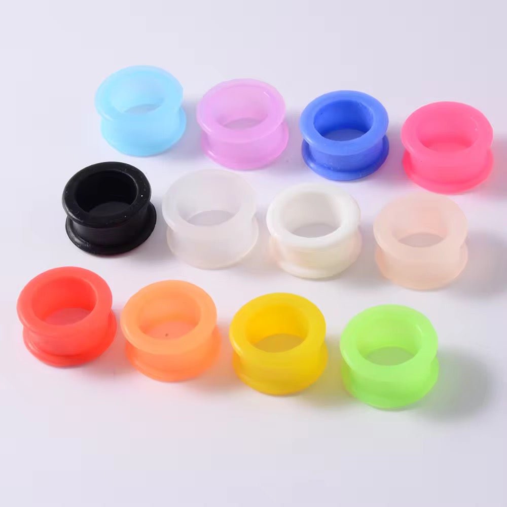 Silicone Ear Tunnels | Double Flare Plugs | Flexible Expanders | 3mm - 20mm - DustyJewelz