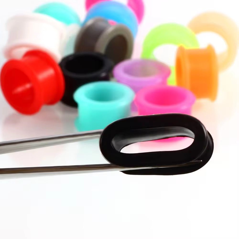 Silicone Ear Tunnels | Double Flare Plugs | Flexible Expanders | 3mm - 20mm - DustyJewelz