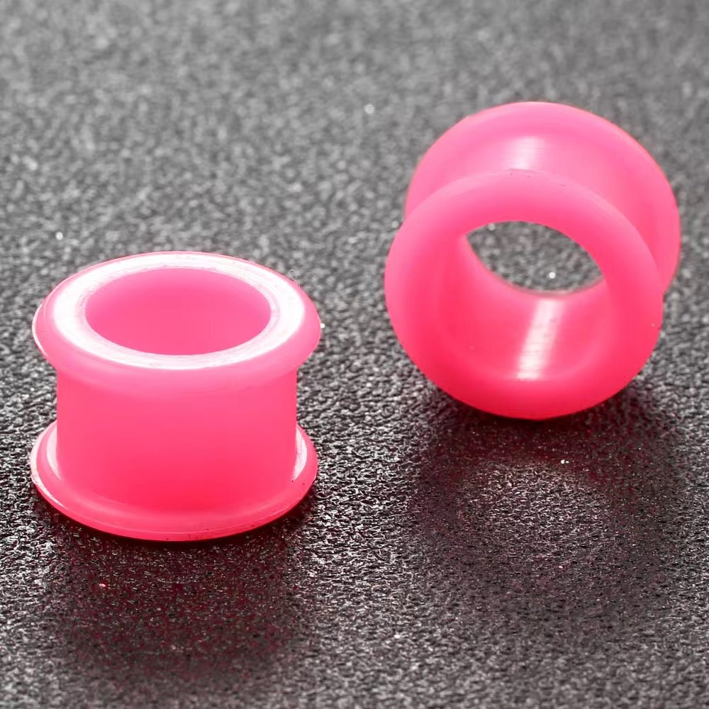 Silicone Ear Tunnels | Double Flare Plugs | Flexible Expanders | 3mm - 20mm - DustyJewelz