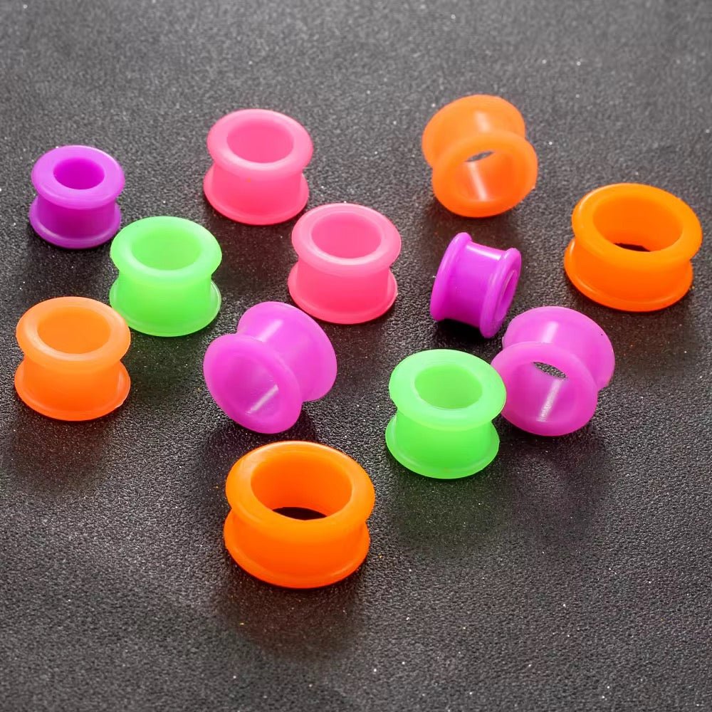 Silicone Ear Tunnels | Double Flare Plugs | Flexible Expanders | 3mm - 20mm - DustyJewelz