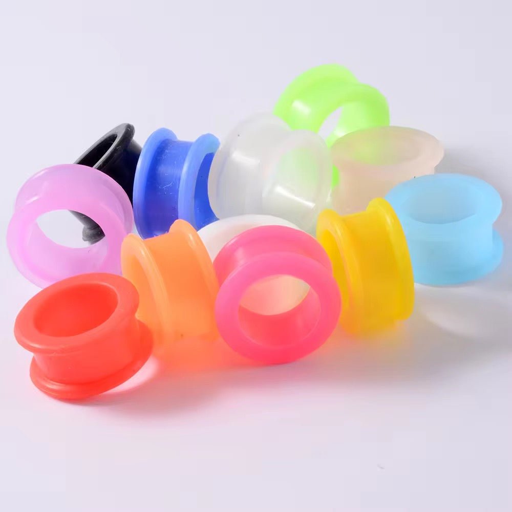 Silicone Ear Tunnels | Double Flare Plugs | Flexible Expanders | 3mm - 20mm - DustyJewelz