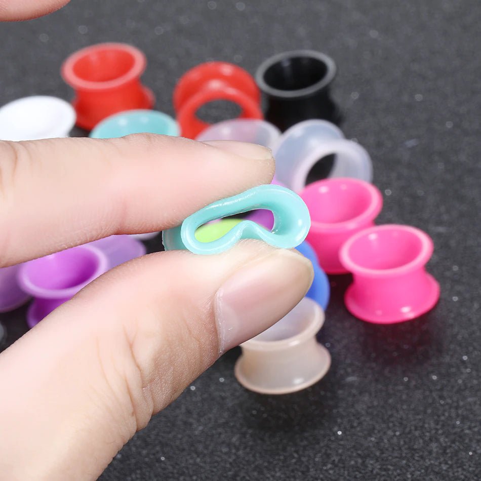 Silicone Earskins | Flexible Ear Tunnels | Double Flare | 3mm - 12mm - DustyJewelz