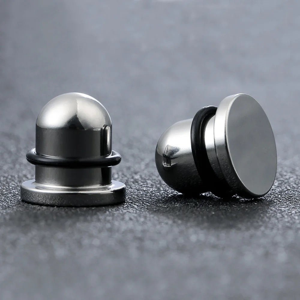 Single Flare SILVER Steel Plugs | Dead Stretching Set | 0.5mm Increments - DustyJewelz