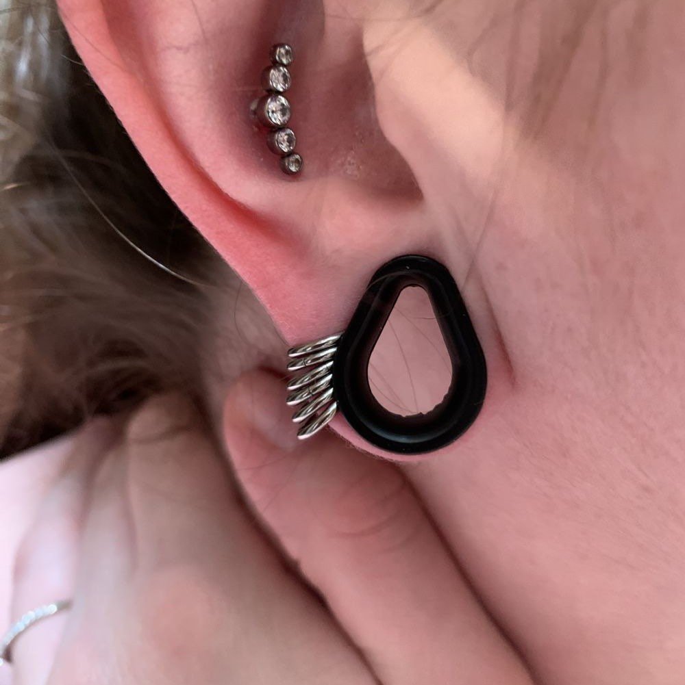 10 Set Multi Ring Stack For Stretched Ears - DustyJewelz