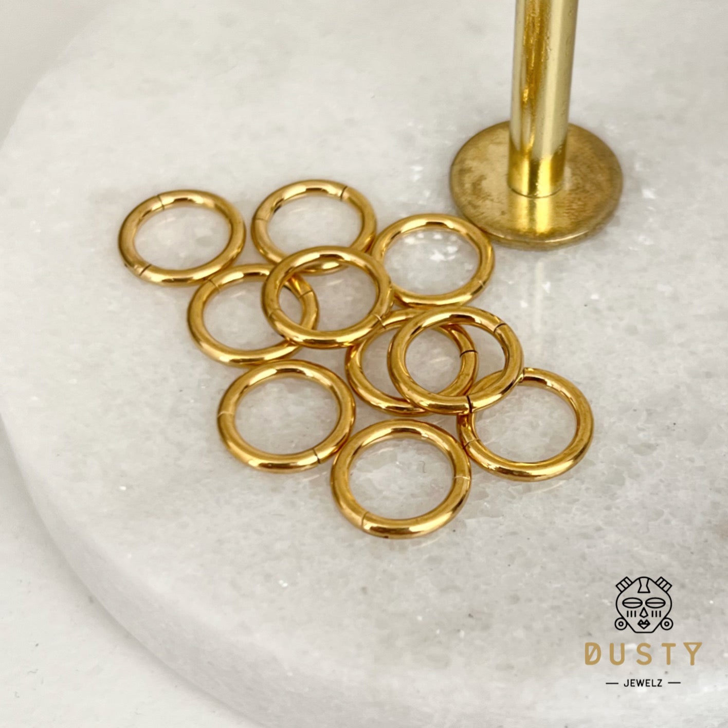 10 Set Multi Ring Stack For Stretched Ears - DustyJewelz