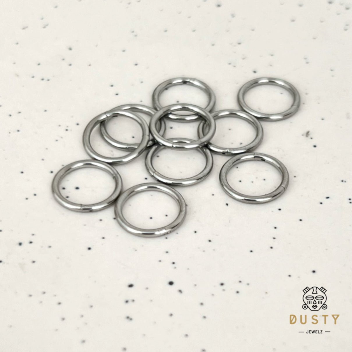 10 Set Multi Ring Stack For Stretched Ears - DustyJewelz