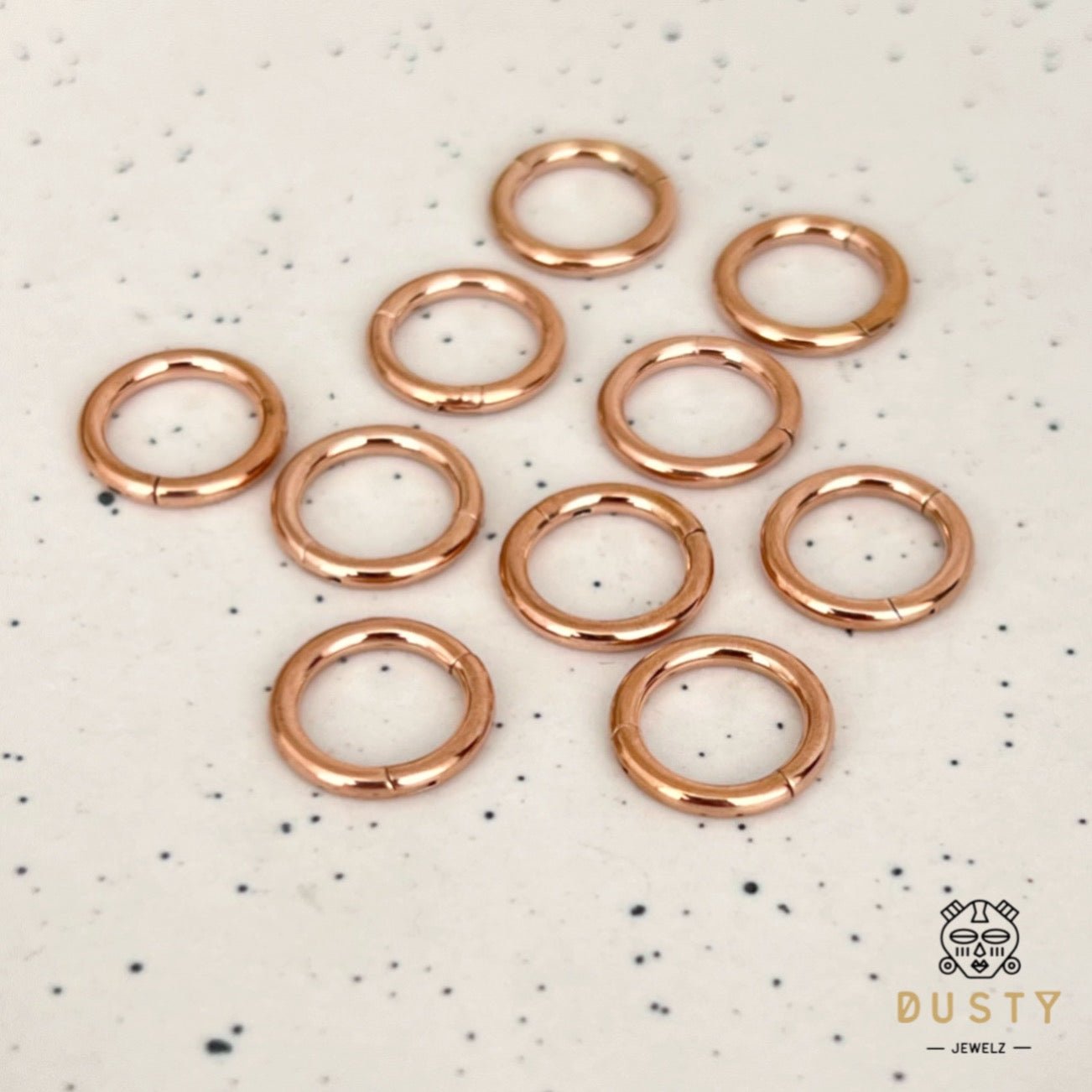 10 Set Multi Ring Stack For Stretched Ears - DustyJewelz