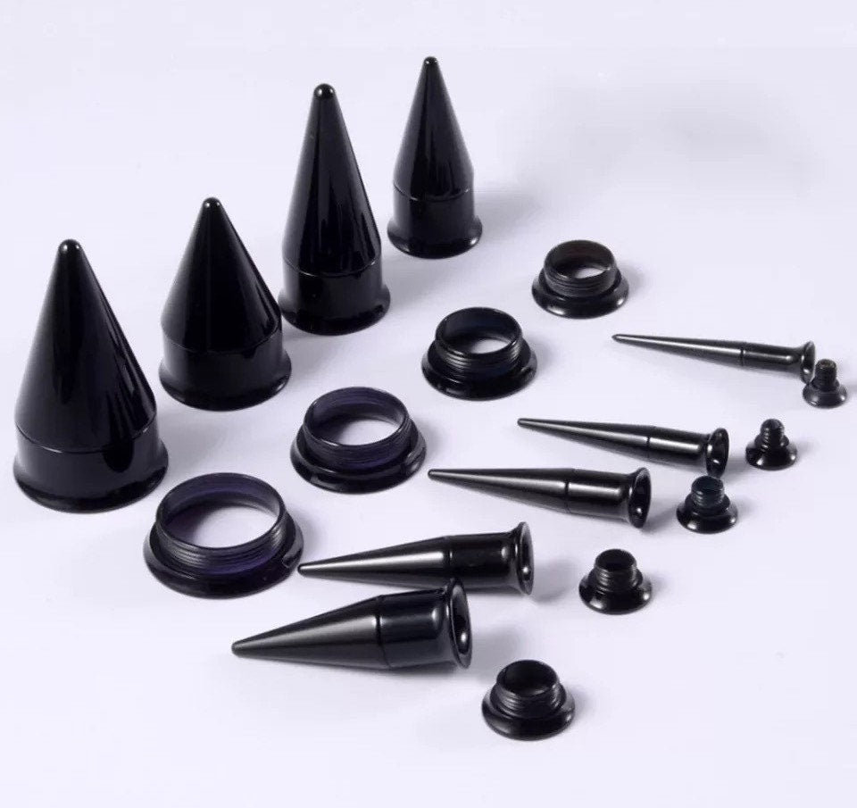 2 In 1 Ear Stretching Taper Set | Interchangeable Acrylic - DustyJewelz
