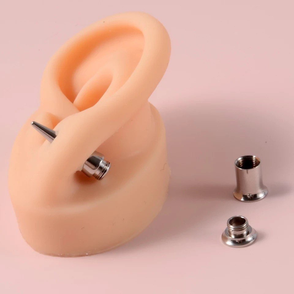 2 In 1 Taper & Tunnel Ear Stretching Set | Interchangeable Stainless Steel (6 Pieces) - DustyJewelz