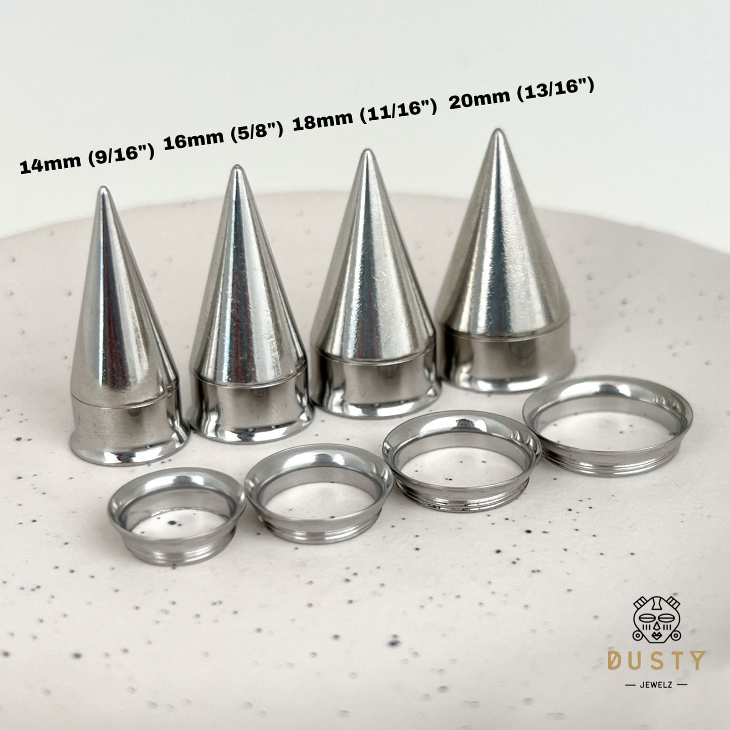 2 In 1 Taper & Tunnel Ear Stretching Set | Interchangeable Stainless Steel (6 Pieces) - DustyJewelz