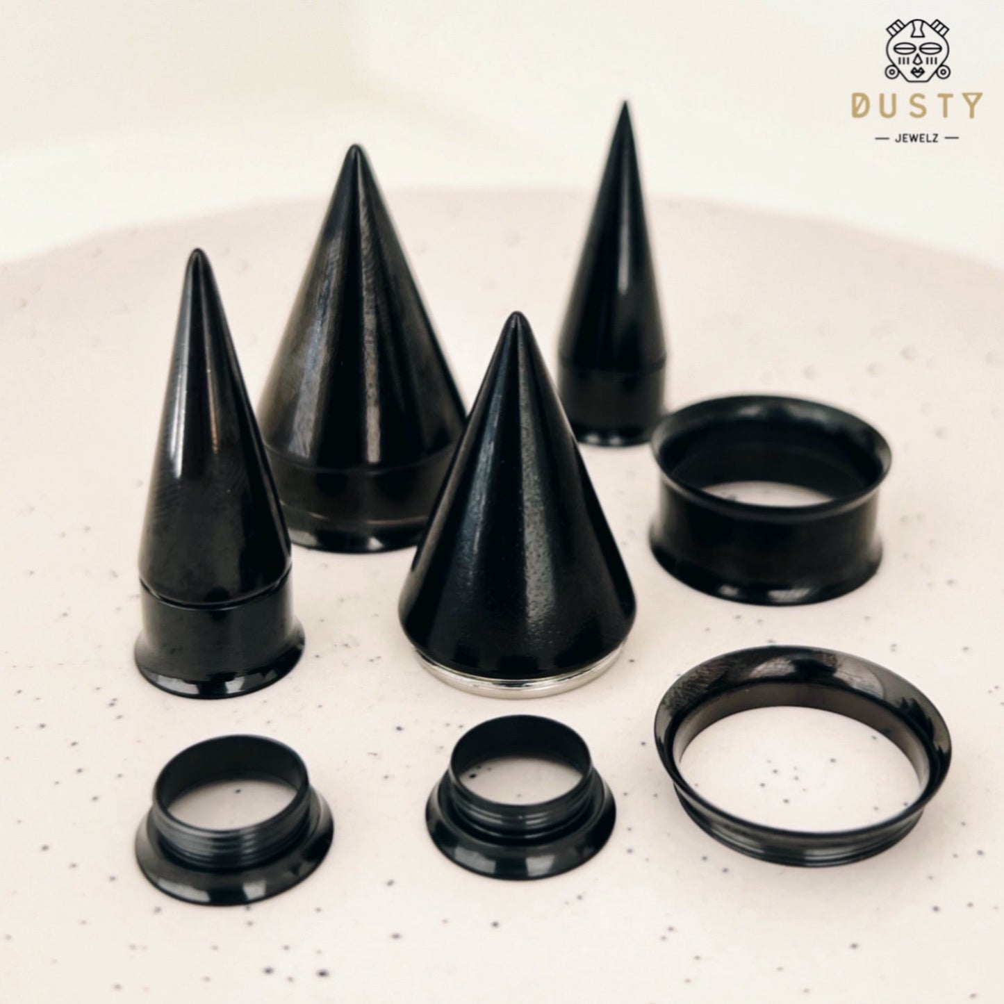 2 In 1 Taper & Tunnel Ear Stretching Set | Interchangeable Stainless Steel (6 Pieces) - DustyJewelz