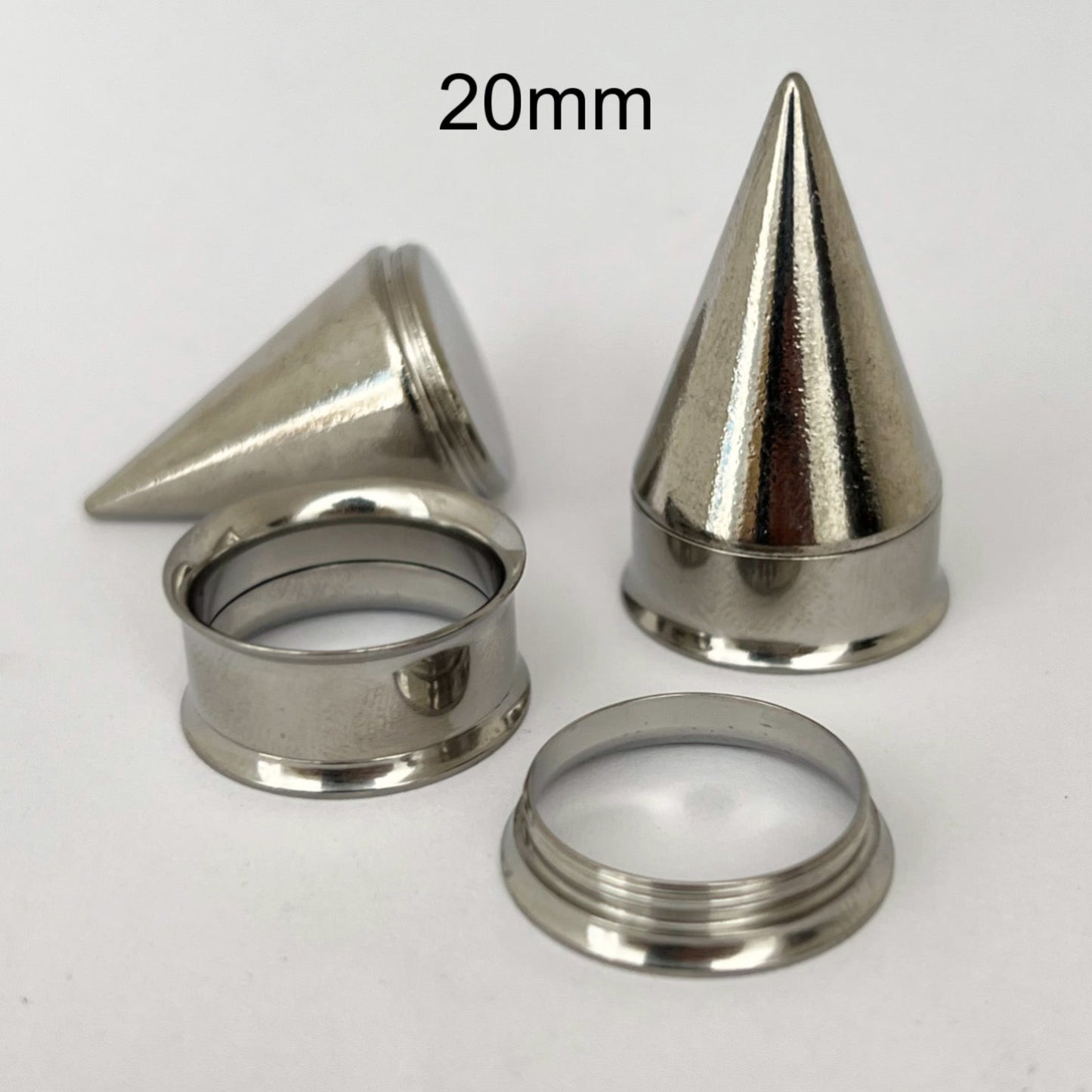 2 In 1 Taper & Tunnel Ear Stretching Set | Interchangeable Stainless Steel (6 Pieces) - DustyJewelz
