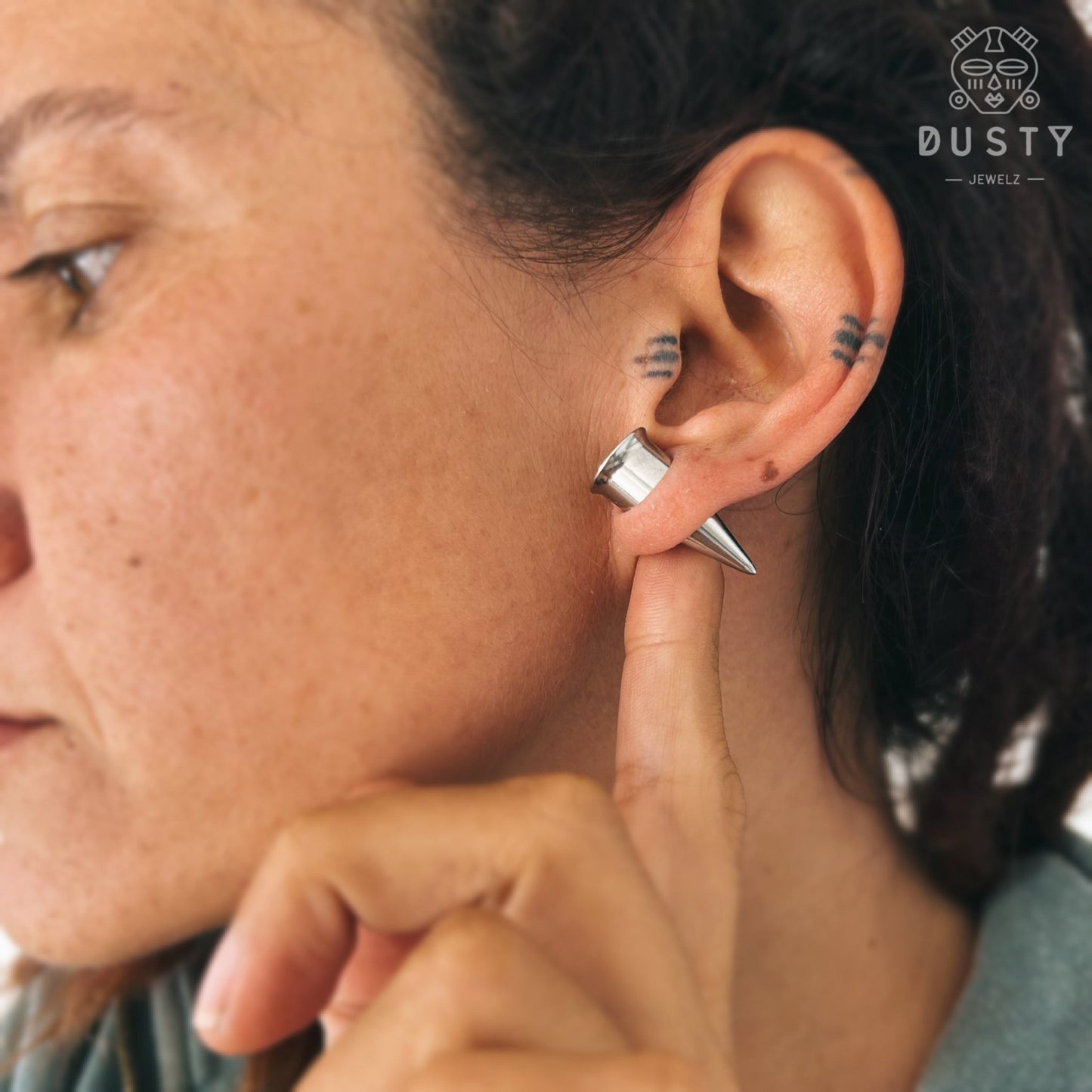 2 In 1 Taper & Tunnel Ear Stretching Set | Interchangeable Stainless Steel (6 Pieces) - DustyJewelz
