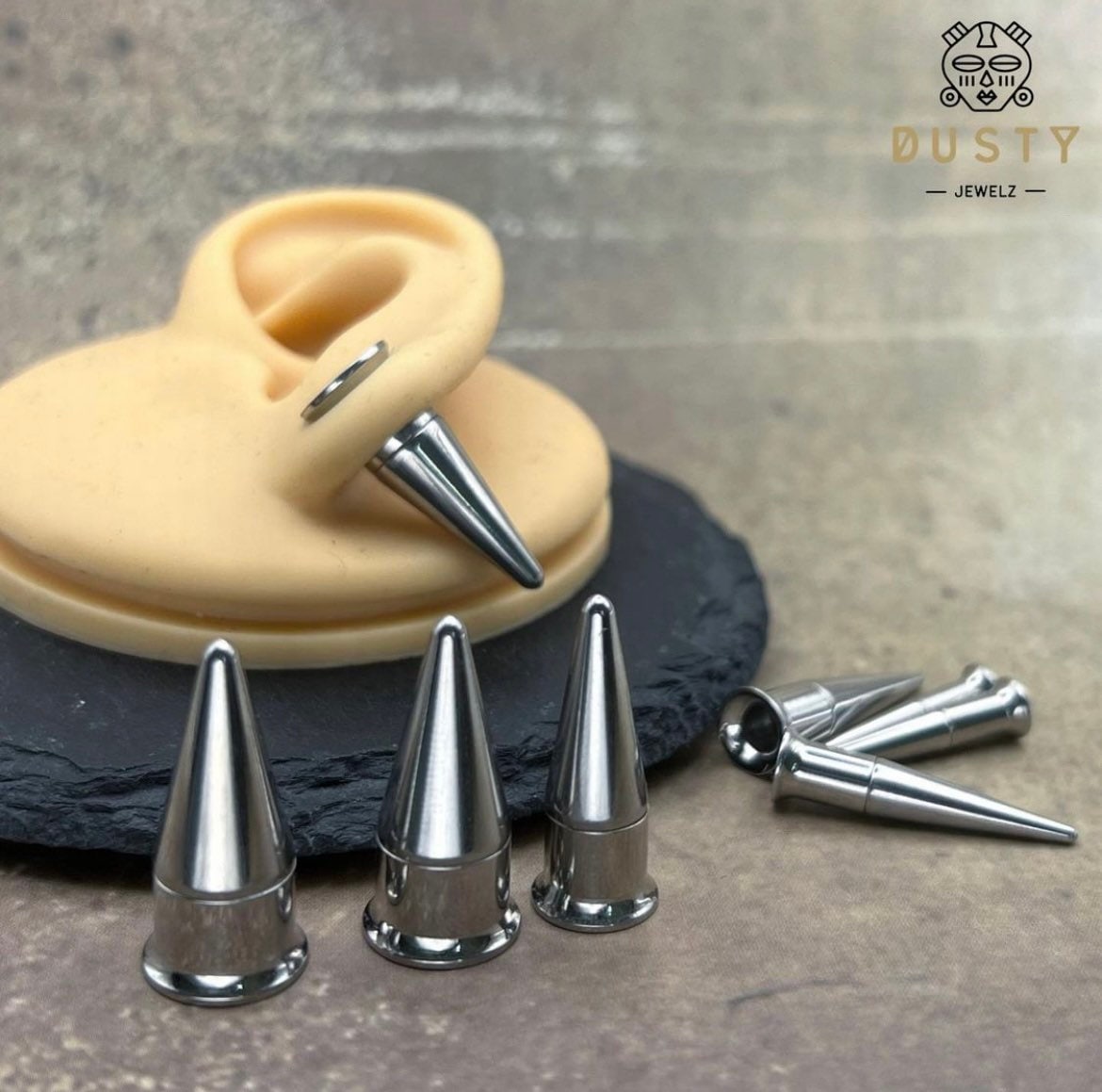 2 In 1 Taper & Tunnel Ear Stretching Set | Interchangeable Stainless Steel (6 Pieces) - DustyJewelz