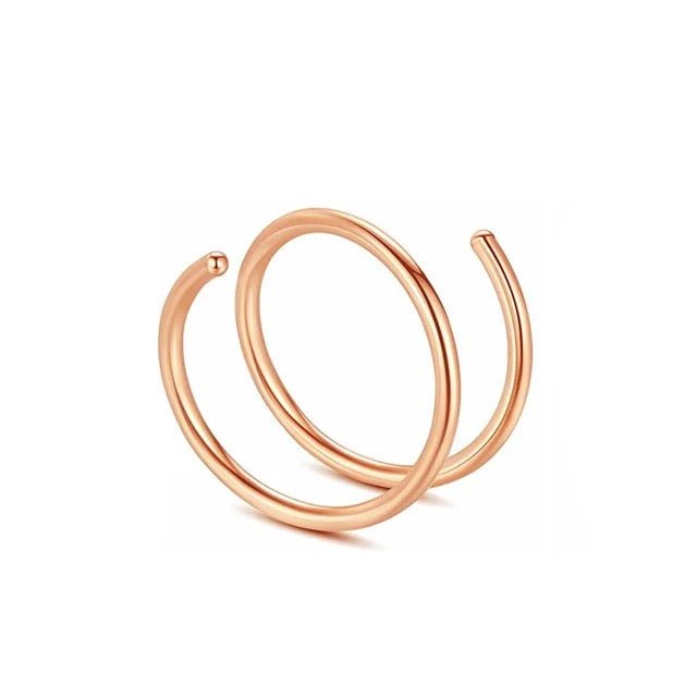 20g Double Layered Nose Ring For Single Piercing - DustyJewelz