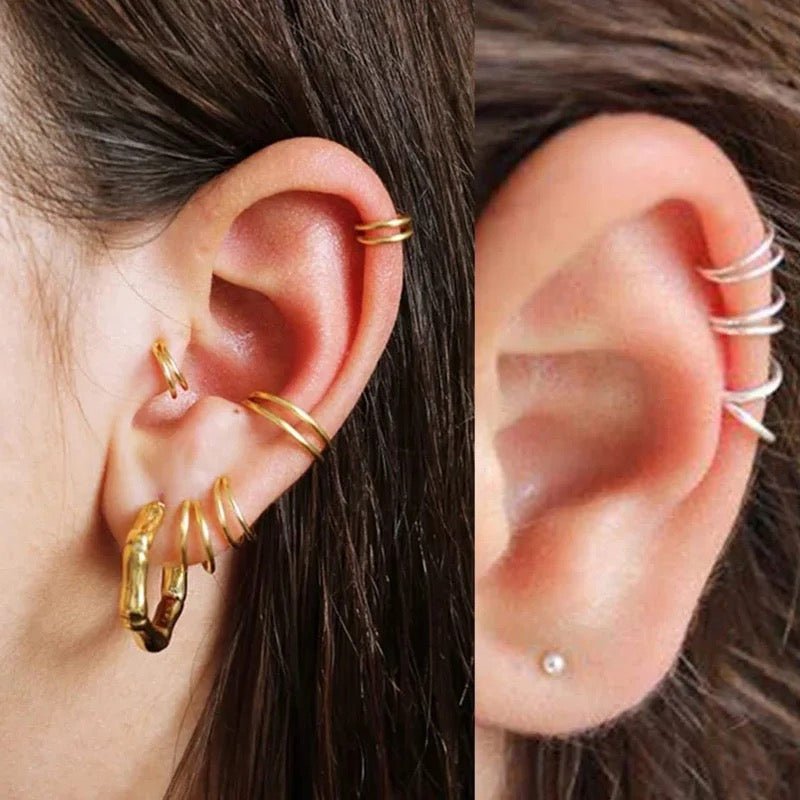 20g Double Layered Nose Ring For Single Piercing - DustyJewelz