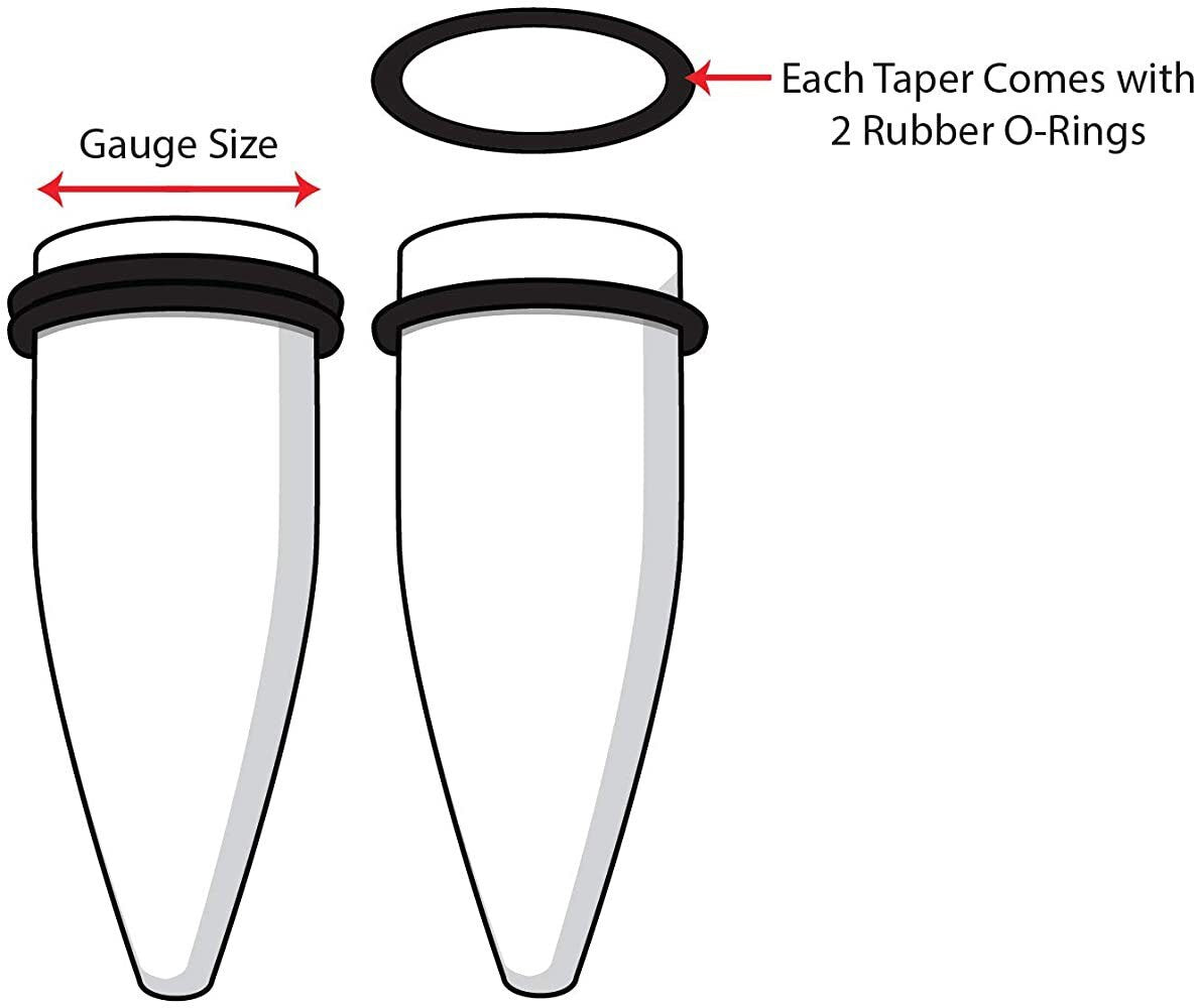 Acrylic Ear Stretching Tapers | 8g - 1” | Big Size - DustyJewelz
