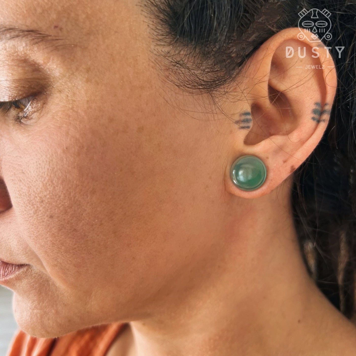 Aqua Acrylic Plugs | Double Flare | 0G - 30mm - DustyJewelz