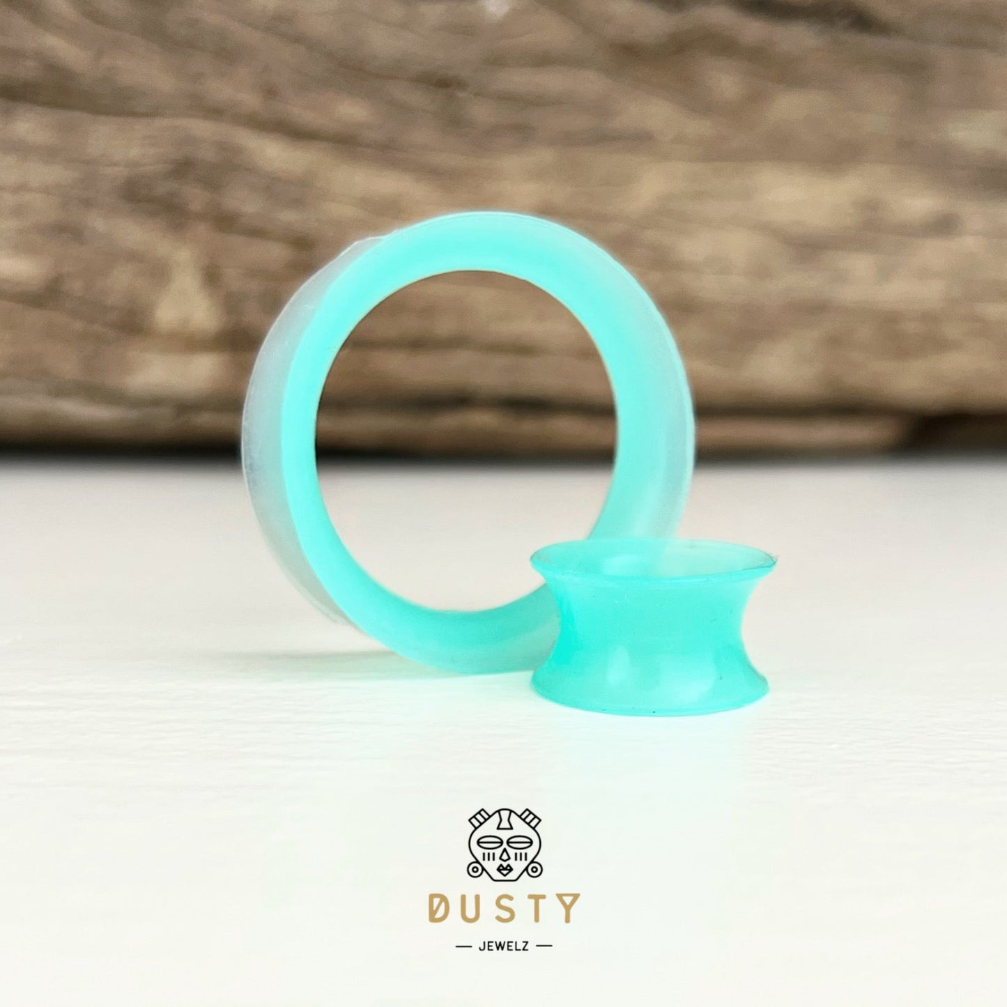 Aqua Silicone Ear Skins | Flexible Tunnels - DustyJewelz