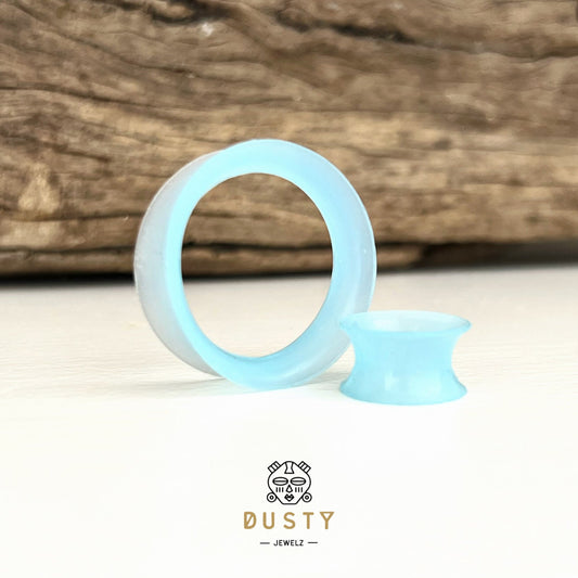 Baby Blue Silicone Ear Skins | Flexible Tunnels - DustyJewelz