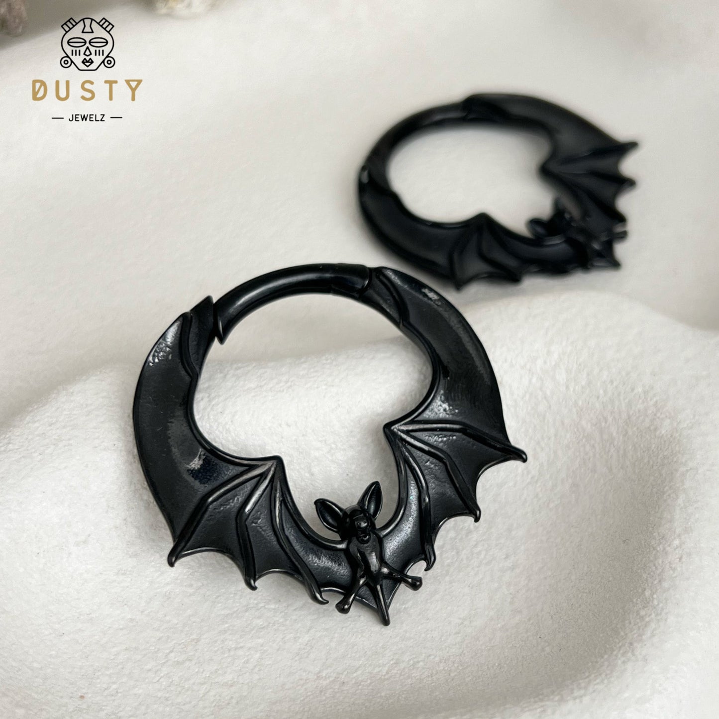 Bat Ear Weights | Hoop Lobe Hangers - DustyJewelz