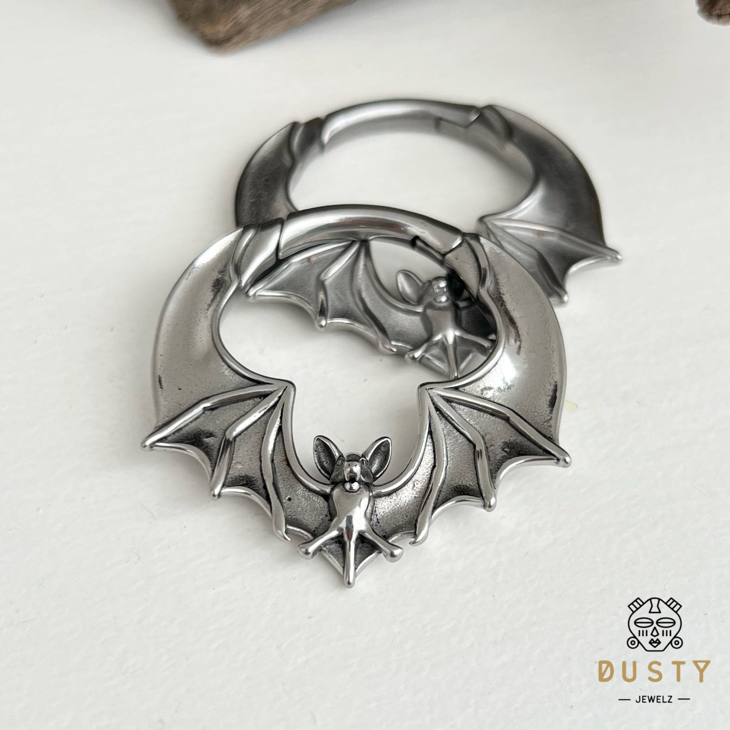 Bat Ear Weights | Hoop Lobe Hangers - DustyJewelz