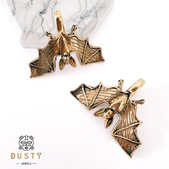 Bat Ear Weights | Lobe Hangers - DustyJewelz