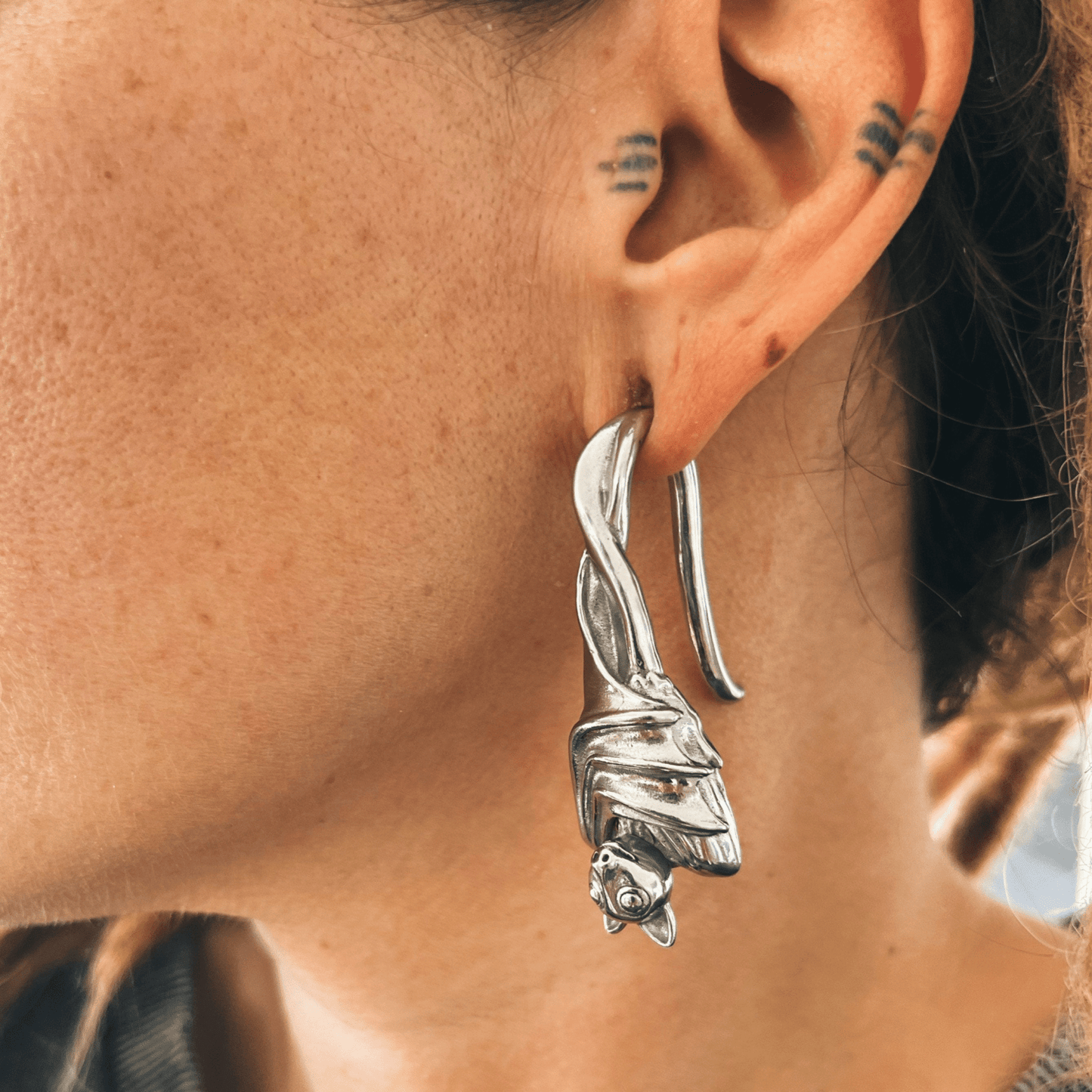 Bat Ear Weights | Lobe Hangers - DustyJewelz