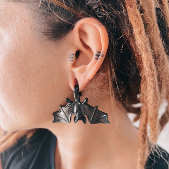 Bat Ear Weights | Lobe Hangers - DustyJewelz