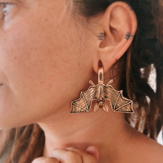 Bat Ear Weights | Lobe Hangers - DustyJewelz