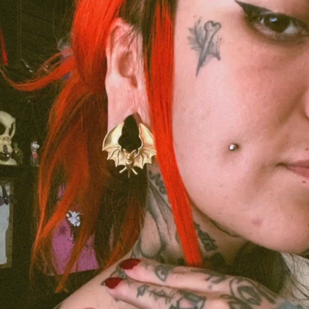 Bat Saddle Plugs | Lobe Spreaders - DustyJewelz