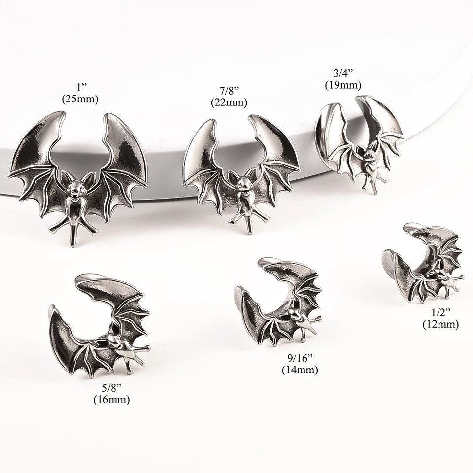 Bat Saddle Plugs | Lobe Spreaders - DustyJewelz